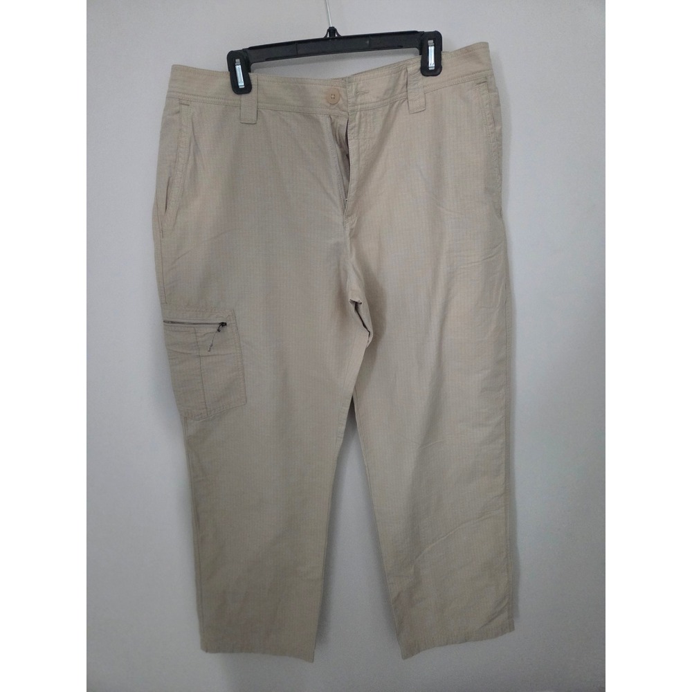 Columbia Sportswear Mens Cargo Pants 38x30 Tan Khaki Ripstop Hiking Outdoor